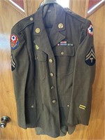 US military uniform with badges