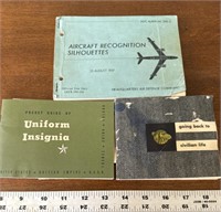 (3) vintage Military booklets