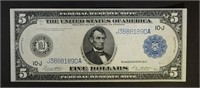 1914 $5 FEDERAL RESERVE NOTE CH.XF