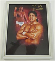 Autographed Tito Santana 8x11 Photo Framed Picture