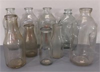 Assorted Milk Bottles -Harpain's 1/2 Gal, etc