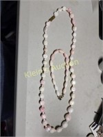 Coral Beads Necklace & Bracelet