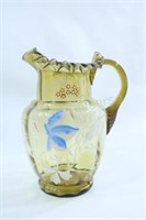 20th Century Hand Painted Italian Crimped Pitcher