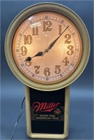 Vintage Lighted Miller Beer Clock