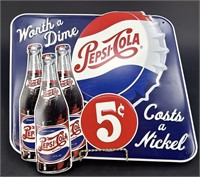 Vintage Style Metal Pepsi Cola Sign
