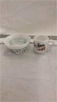 Vintage Fire King Bowl & Coffee Cup Lot