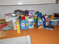 Large Lot of Cleaning Supplies and Laundry Items