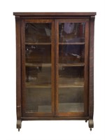 Oak Curio Cabinet w/ 3 Shelves