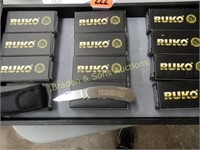GROUP OF 12 NEW RUKO FOLDING POCKET KNIVES