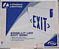 4 New Edge Lit Exit Signs w/ Extra Parts
