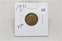 1931S VF Lincoln Cent