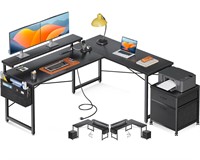 *AODK L Shaped Computer Desk, 55" Office Desk with