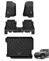 3W Floor Mats&Cargo Liner Fit for Jeep Wrangler J