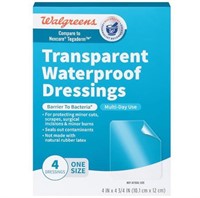 4ct Transparent Waterproof Dressings 4in x 4.75in