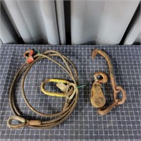 E3 3Pc J hook 13Ft tow cable Pully