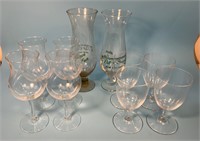 Lot of Hurricane and Wine Glasses