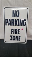 18X12 METAL FIRE ZONE PARKING SIGN