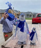 Penguin & Peacock Lawn Ornaments