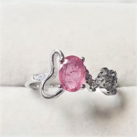 $160 Silver Ruby Ring