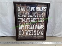 Framed Man Cave Rules