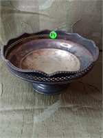 Vintage Silver Plated Fruit Bowl pedestal