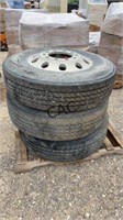 Lot of 3 R22 Alcoa Wheels and Tires