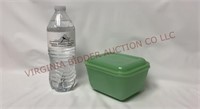Fire-King Jadeite Smooth Side Dish w Philbe Lid