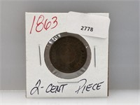 1863 Two Cent Piece
