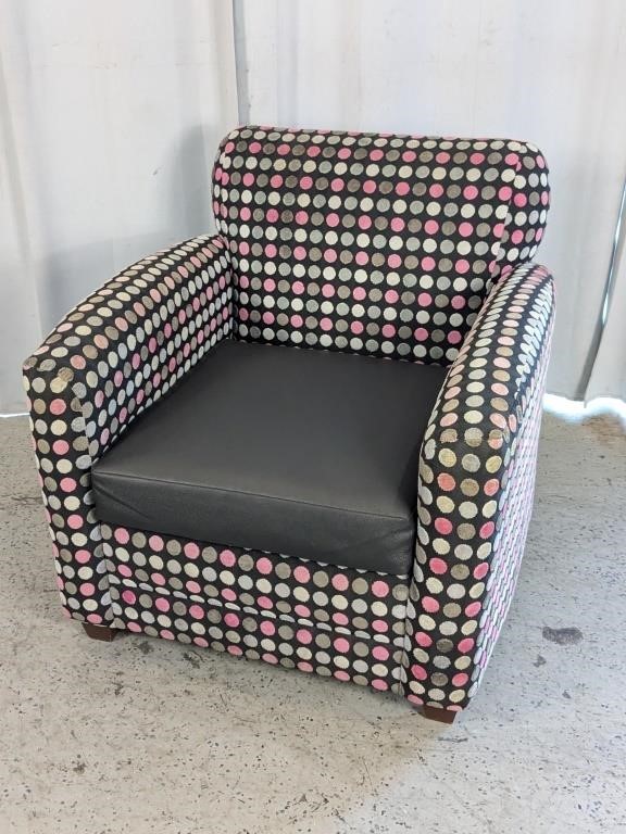 Polka Dot Upholstered Armchair