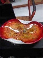 Colorful blown glass bowl