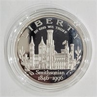 1996 Proof Silver Dollar Smitsonian Institution