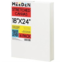SEALED-MEEDEN 100% Cotton Stretched Canvas, 18 x 2