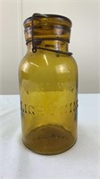 Putnam #113 amber lightning canning jar