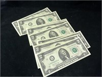 Sequential 2 Dollar bills