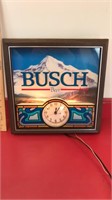 Busch beer light & clock-plugged it in and light