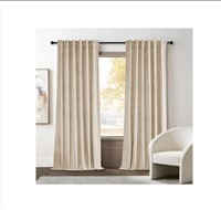 (New) Topfinel Beige Boho Velvet Curtains for