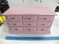 Pink Jewelry Box and Contents