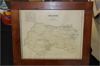 Framed Trappe District No 7 Wicomico County Map
