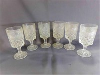 (6) Anchor Hocking Wexford Clear Glass Cups