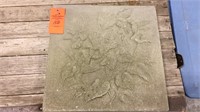 17.5”x17.5” Hummingbird etched step stone