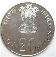 1973 20 Rupees Proof India