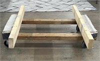 Wooden Rolling Moving Cart