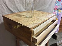 Handmade 3 drawer wooden tool cabinet