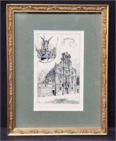 Lithograph, frame 10" x 8", image 6" x 3 3/4"