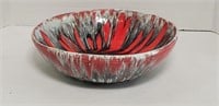 TED DEGRAZIA DRIP GLASS BOWL RED