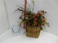 Beautiful fall flower arrangement in nice basket