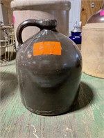 Antique full glazed moonshine, whiskey jug