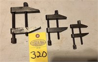 3 Vintage L S Starrett Toolmakers Parallel Clamps