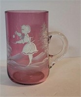 Mary Gregory - pink tumbler?