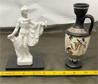 Made In Greece Vase, Greek Apollo Sculpture